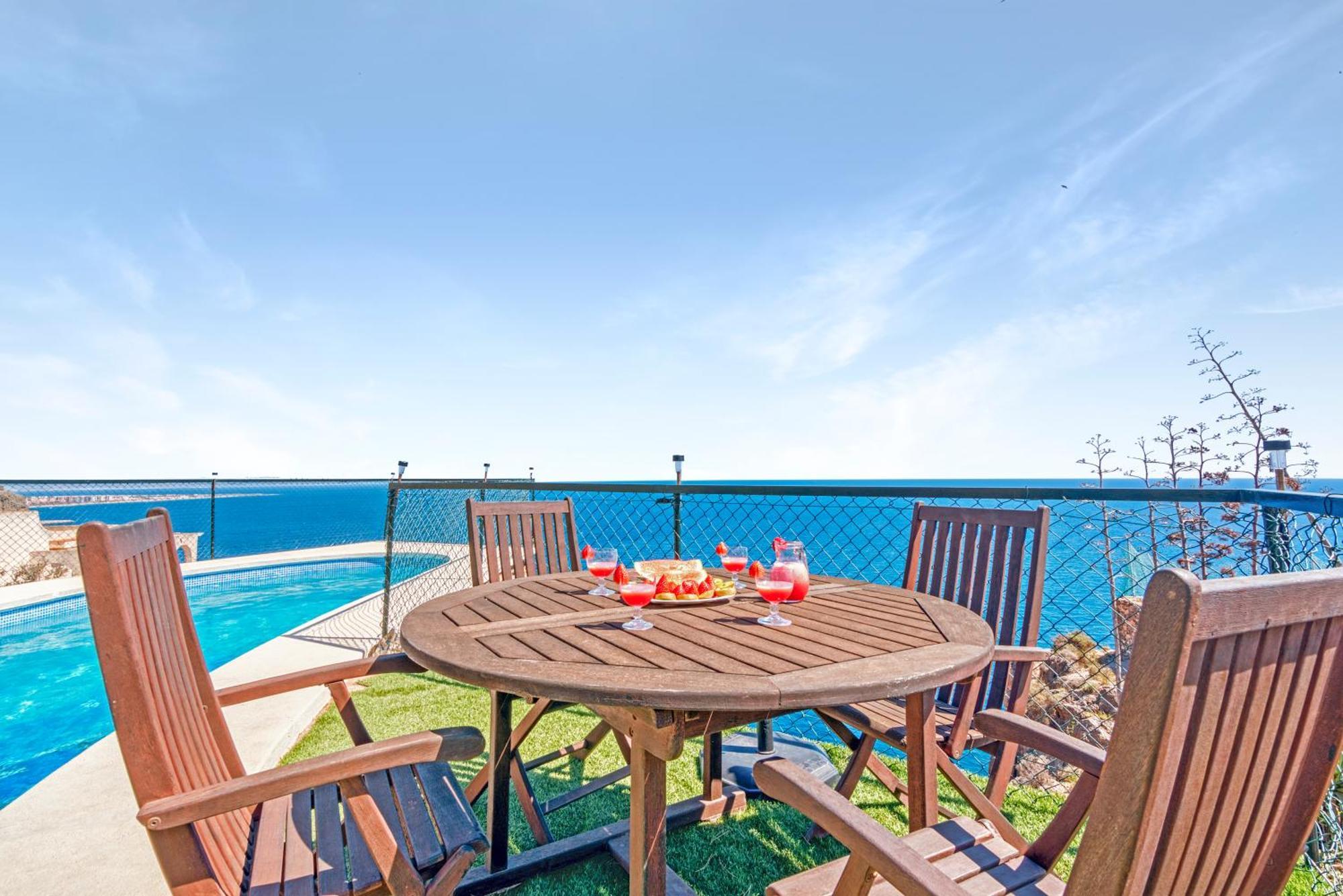 Villa Infinity Sea Views I Pool I Bbq I Jacuzzi Almería Eksteriør billede
